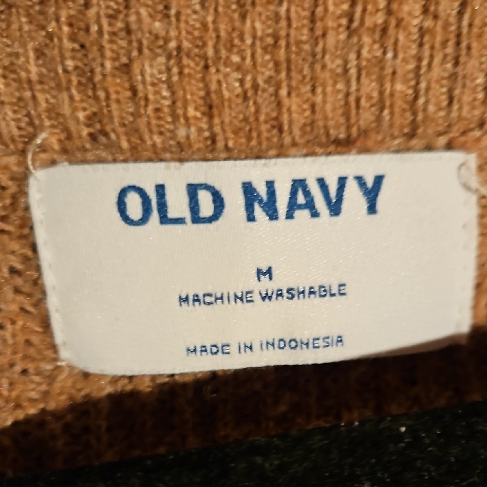 Cozy Brown Sweater, M, V Neck,  Oversized, Old Navy - Picture 2 of 7